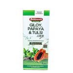 Baidyanath Giloy, Papaya & Tulsi Juice - Boost Blood Platelet Count | Ayurvedic Herbal Juice | 1 Ltr - Fast Shipping to USA & Canada