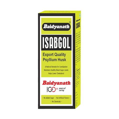 Baidyanath Isabgol - Psyllium Husk Powder - 200gm | Effectively Relieves Constipation | Fibre Supplement For Digestion - Fast Shipping to USA