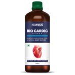 Healthally BioCardic Cardiac Care & Heart Health Syrup|Manage Cholesterol Level & BP Control Syrup with Arjunchaal Punarva Shankhpushpi Sarpagandha|Relieve Chest Blockage & Pain - 500 ML - Fast Shipping to USA