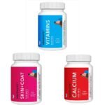 Drools Absolute Vitamin Tablet- Dog Supplement, 110 Pcs & Drools Absolute Skin + Coat Tablet- Dog Supplement, 50 Pcs & Drools Absolute Calcium Tablet- Dog Supplement, 110 Pieces - Fast Shipping to USA & Canada