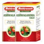 Baidyanath Asli Ayurved Ashwagandha Tablet I Immunity Booster I Antioxidant I Rejuvenate Mind & Body I 60 Tablets (Pack Of 2) - Fast Shipping to USA