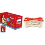 Drools Puppy Wet Dog Food, Real Chicken and Chicken Liver Chunks in Gravy, 15 Pouches (15 x 150g) & Absolute Calcium Bone Jar, Dog Treats-20 Pieces (300 gm) - Fast Shipping to USA & Canada