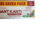 Patanjali Ayurved Dant Kanti Natural Big Saver Pack 200g+200g+200g, Tightens Gums, Fight germs - Save 55/- - Fast Shipping to USA & Canada