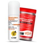 Healthally Pain Relief Oil Roll On & Crepe Bandage|Joint Pain,Muscle Shoulder Back Sprain Pain Relief Kit|Fast Action Pain Killer Oil Gives Deep Quick Relief From Pain & Stiffness - 60 ML - Fast Shipping to USA