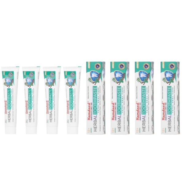 Hamdard Herbal Toothpaste Total Oral Care - 100 GM-Pack of 4