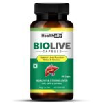 Healthally Biolive Ayurvedic Fatty Liver Detox Capsule/Medicine/Supplement(500 MG),Alcoholic Liver Fat Cleanser & Liver Care Capsule for Liver Health Wellness & Digestion - 60 Capsules - Fast Shipping to USA