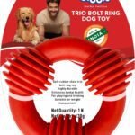 Drools Dog Non-Toxic Rubber Toy for Dogs, Trio Bolt Ring 130g Pack - Fast Shipping to USA & Canada
