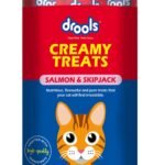Drools Creamy Lickable Cat Treats Salmon & Skipjack 25Pcs Pack, 375G Pack, All Life Stages - Fast Shipping to USA & Canada