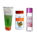 PATANJALI Alovera gel 150 ml, Divya kanti lep 50 gm, Divya Gulab Jal 120 ml - Fast Shipping to USA & Canada