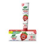 DABUR Herb'L Kids Toothpaste For 2-6 Years (Strawberry Flavour) - 80G|With Kids Toothbrush Free|50% Less Abrasive For Kids|Strong Teeth, Healthy Gums|Complete Oral Care|Ex-Straw-Dinary Toothpaste - Fast Shipping to USA & Canada