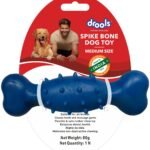 Drools Dog Non-Toxic Rubber Toy for Dogs, Spike Bone 80g Pack - Fast Shipping to USA & Canada