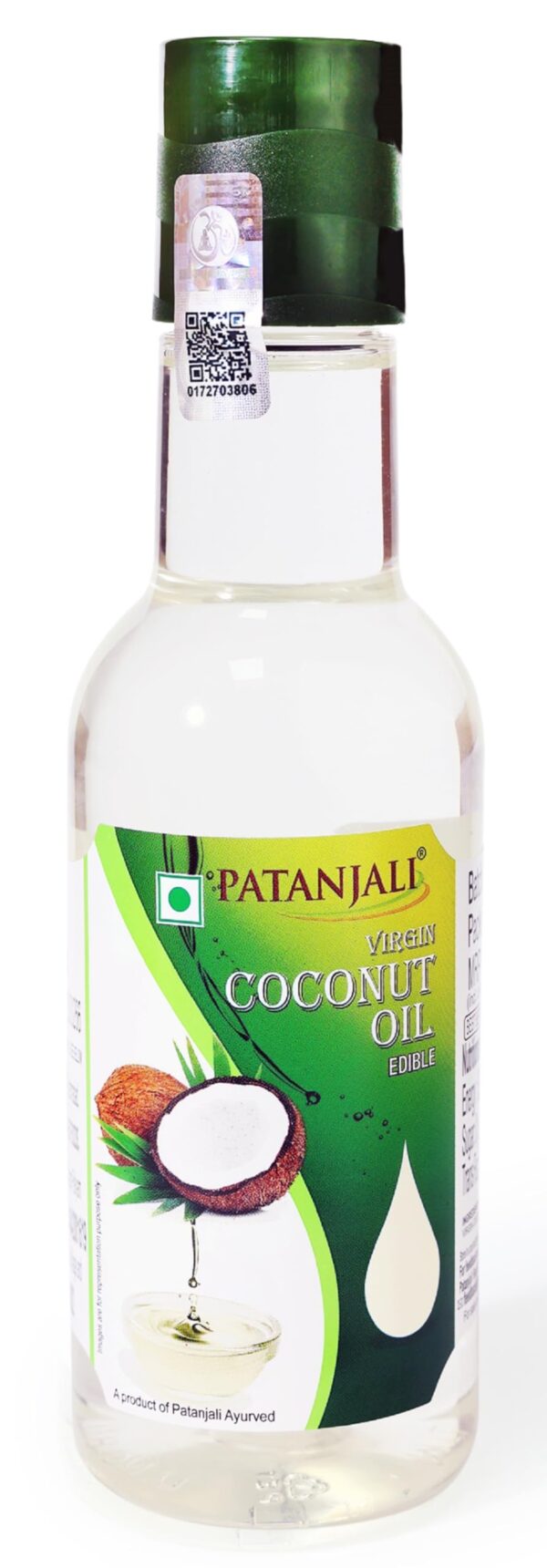 Patanjali Pure Virgin Coconut Oil for Hair or Skin Care, Cold Pressed Natural Oil - 250 ML - Fast Shipping to USA & Canada