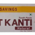 Patanjali Dant Kanti Toothpaste - Natural (With 1N Toothbrush), 300G Combo Pack, strong teeth - Fast Shipping to USA & Canada