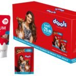 Drools Adult Wet Dog Food, Real Chicken and Chicken Liver Chunks in Gravy, 15 Pouches (15 x 150g) & All Life Stages Absolute Calcium Bone Pouch, Chicken, 190 g - Fast Shipping to USA & Canada