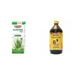 Baidyanath Aloe Vera juice with Pulp, All Natural tonic for Immunity, Better digestion and Glowing Skin, 1000 ml & Baidyanath Dashmularishta, 680 ml - Fast Shipping to USA & Canada
