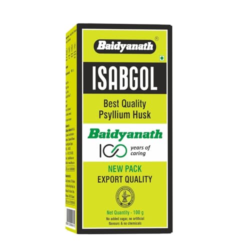 Baidyanath Isabgol - Psyllium Husk Powder 100gm | Boosts Digestion | Constipation Relief Naturally | Rich Source Of Dietary Fiber Supplement - Fast Shipping to USA
