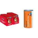 Drools Puppy Wet Dog Food, Real Chicken and Chicken Liver Chunks in Gravy, 24 Pouches (24 x 150g)&Drools Absolute Salmon Oil Syrup - Dog Supplement, 150 ml - Fast Shipping to USA & Canada