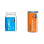 Drools Absolute Vitamin Tablet- Dog Supplement, 110 Pcs & Absolute Salmon Oil Syrup - Dog Supplement, 150 Ml - Fast Shipping to USA & Canada