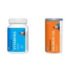 Drools Absolute Vitamin Tablet- Dog Supplement, 50 Pieces & Absolute Salmon Oil Syrup - Dog Supplement, 150 ml - Fast Shipping to USA & Canada