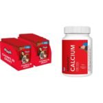 Drools Adult Wet Dog Food, Real Chicken and Chicken Liver Chunks in Gravy, 24 Pouches (24 x 150g) & Drools Absolute Calcium Tablet- Dog Supplement, 50 Pieces - Fast Shipping to USA & Canada