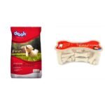 Drools Optimum Performance Puppy Dry Dog Food, Chicken Flavor, 20kg&Drools Absolute Calcium Bone Jar, All Life Stages Dog Treats Chicken Flavor -20 Pieces (300 gm) - Fast Shipping to USA & Canada