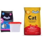 Drools Kitten(1-12 Months) Dry Cat Food, Ocean Fish, 1.2kg with Free Container & Clumping Lavender Fragrance Cat Litter (for Multiple Cats), 5kg - Fast Shipping to USA & Canada