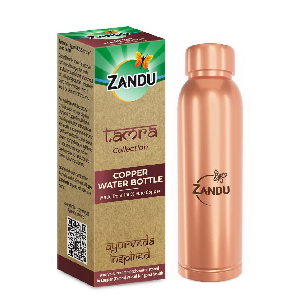 Version 1.0.0 Zandu Copper Bottle (950ml) - Fast Shipping to USA - Image 1