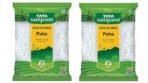 Tata Sampann Thick Poha | Flattened Rice | Thick Poha | 1kg | White Poha | Pack of 2 - Fast Shipping to USA & Canada