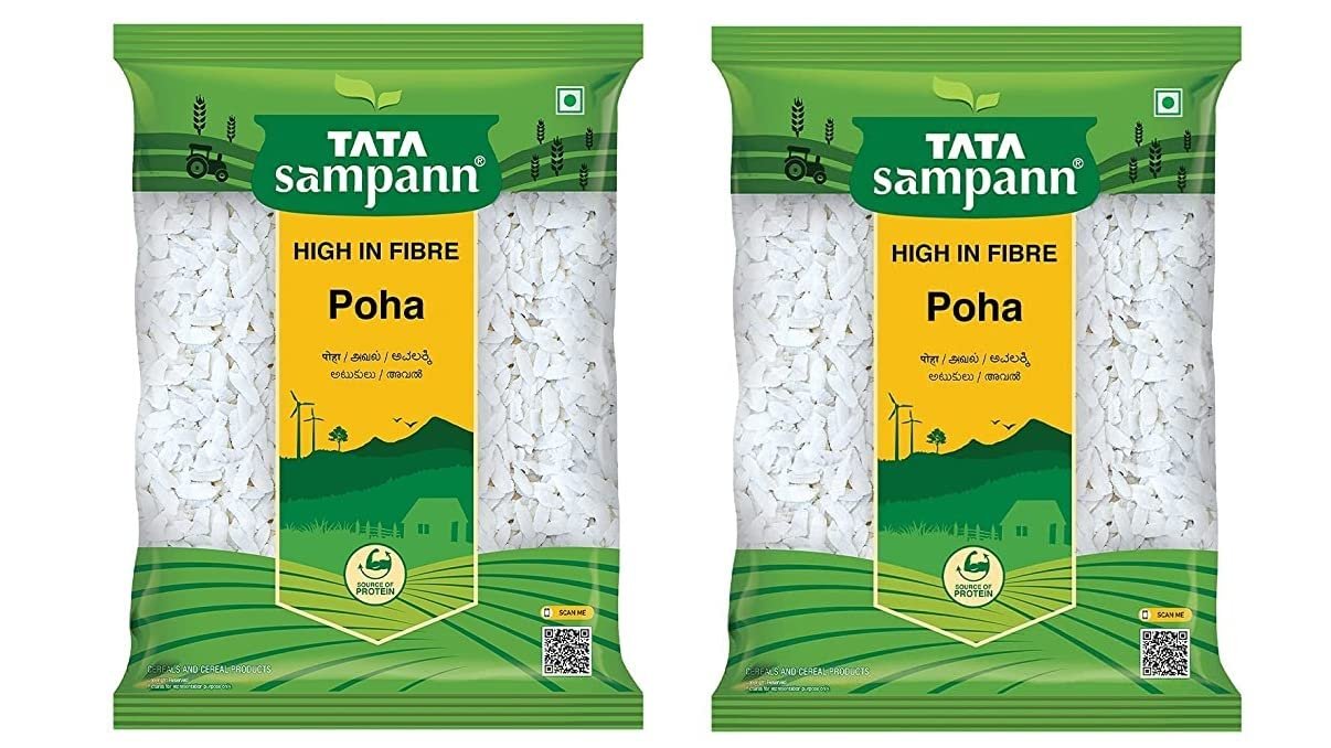Version 1.0.0 Tata Sampann Thick Poha | Flattened Rice | Thick Poha | 1kg | White Poha | Pack of 2 - Fast Shipping to USA & Canada - Image 1