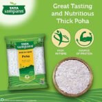 Tata Sampann Thick Poha | Flattened Rice | Thick Poha | 1kg | White Poha | Pack of 2 - Fast Shipping to USA & Canada - Image 4