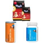 Drools Chicken and Egg Adult Dry Dog Food, 3 kg with Free 1.2 kg & Absolute Salmon Oil Syrup- Dog Supplement, 300ml & Absolute Vitamin Tablet- Dog Supplement, 110 Pcs - Fast Shipping to USA & Canada