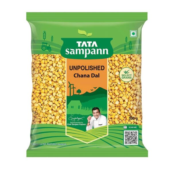 Tata Sampann Unpolished Chana Dal, 500g - Fast Shipping to USA & Canada
