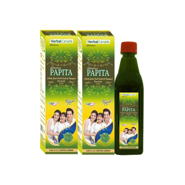 Herbal Canada Papita Swaras | 500ml Pack of 2 | 100% Natural - Fast Shipping to USA