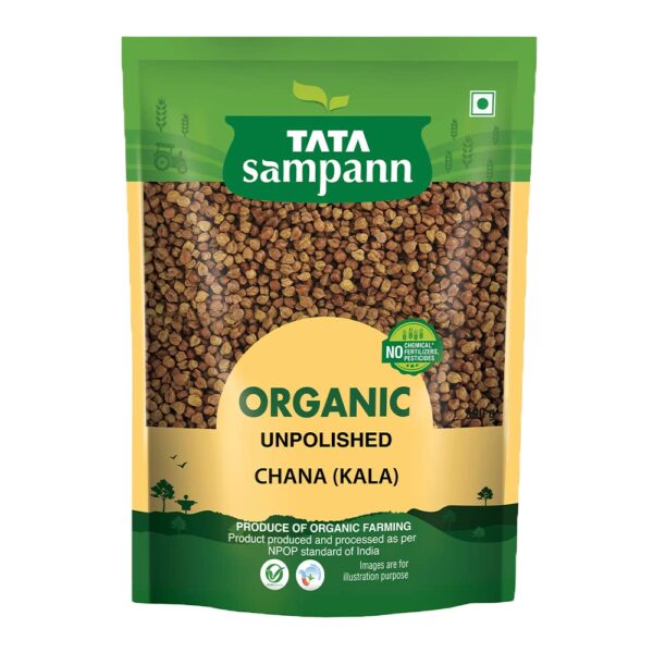 Tata Sampann Organic Brown (Kala) Chana, 500 g - Fast Shipping to USA & Canada