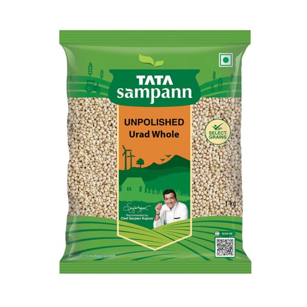 Tata Sampann Unpolished Urad Dal Whole, 1kg - Fast Shipping to USA & Canada