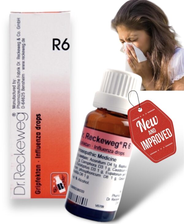Dr Reckeweg R6 Influenza_Drops - 22ml- SET Of 1 Bottle - Fast Shipping to USA