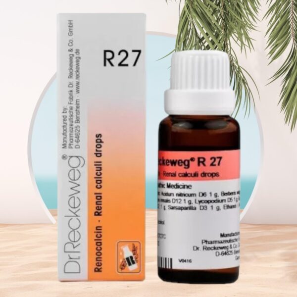 Dr Reckeweg R27 Homeopathic Medicine Renocalcin - 22ml Original_Imported - Fast Shipping to USA