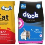 Drools Kitten, Ocean Fish - 4kg (3kg + 1kg Free Food Inside) & Drools Clumping Lavender Fragrance Cat Litter (for Multiple Cats), 5kg & Drools Complete Cat Care Shampoo, 200ml - Fast Shipping to USA & Canada
