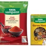 Tata Sampann Chilli Powder With Natural Oils, 200g & Tata Sampann Garam Masala with Natural Oils, Crafted by Chef Sanjeev Kapoor, 100g - Fast Shipping to USA & Canada