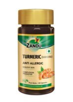 Zandu Turmeric Capsules, Natural Extracts of Haridra (Haldi) - 60 Veg capsules - Fast Shipping to USA