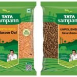 Tata Sampann Masoor,1 kg & Tata Sampann Unpolished Kala Chana, 1 kg - Fast Shipping to USA & Canada