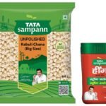 Tata Sampann Unpolished Kabuli Chana (Big Size), 500 g & Tata Sampann Hing (Bandhani Hing), Recommended by Chef Sanjeev Kapoor, Compounded Asafoetida, 50g - Fast Shipping to USA & Canada
