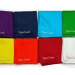 Vyas Card Handkerchief - Pack of 8 Premium Cotton Collection of Lucky Colour Hanky for Men & Women - Fast Shipping to USA & Canada