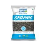 Natureland Organics Urad Whole/Sabut/Urad Kali Daal Pouch, 1 kg - Fast Shipping to USA & Canada