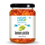 Natureland Organics Lemon Pickle 350 Gm - Organic Healthy Pickles - Fast Shipping to USA & Canada