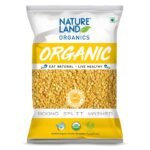 Natureland Organics Moong Dal Yellow / Split Washed 1 Kg (Pack of 2) Total 2 KG - Organic Pulses - Fast Shipping to USA & Canada