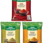 Tata Sampann Chilli Powder With Natural Oils, 500Gm + Coriander Powder With Natural Oils, 500Gm + Turmeric Powder With Natural Oils, 500Gm - Fast Shipping to USA & Canada