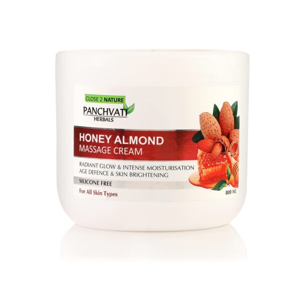 Panchvati Herbals Regular Almond Massage Cream | Promotes Skin Health & Mosturises the Skin, All Skin Type - 800 ml