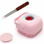 PMPEARL Multicolor Metal Wax Spatula with Plastic Finish Handle and Liquid Bath Brush - Easy Wax Application and Effective Body Exfoliation - Fast Shipping to USA & Canada