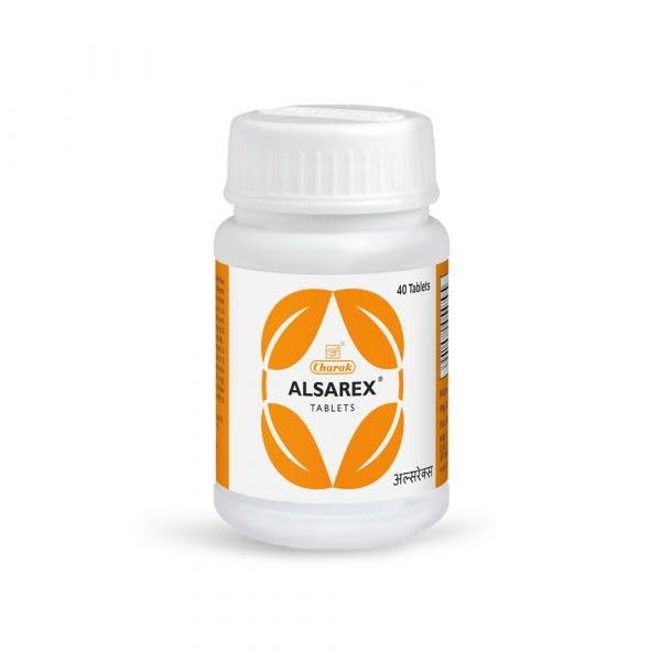Charak Pharma Alsarex Tablet for Acidity & Stomach Health | Natural Remedy for Indigestion & Heartburn - (40 Tablets)(Pack of 2) - Fast Shipping to USA
